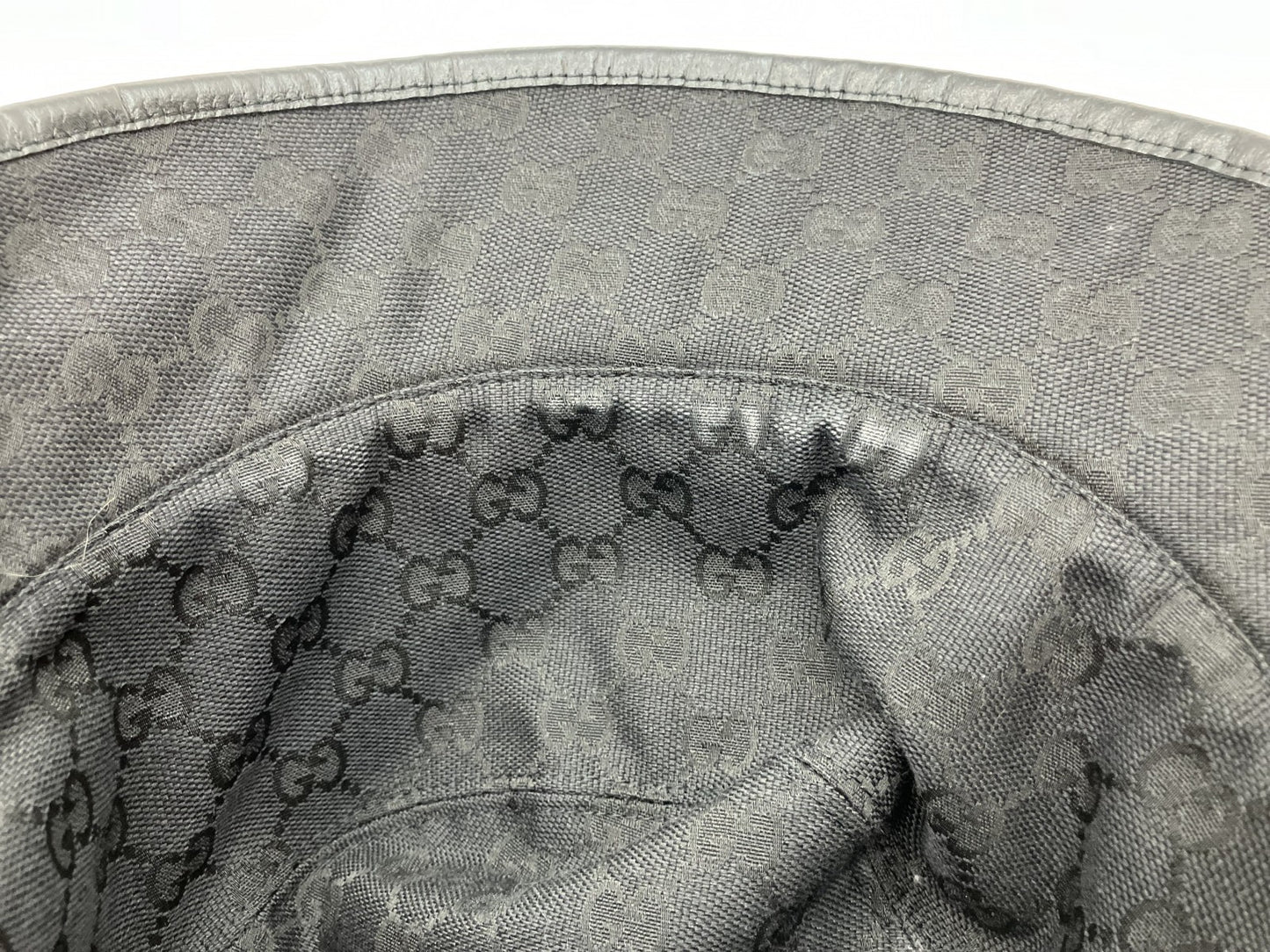 Gucci GG Canvas Hat Gray 59cm head circumference 9cm height 7cm brim