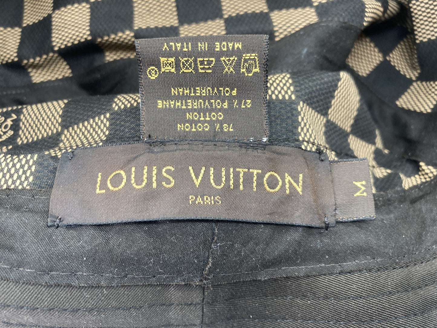 หมวก Louis Vuitton ไซส์ M สีน้ำตาล มีกล่องให้ คอตตอน x โพลียูรีเทน ส่งฟรี 