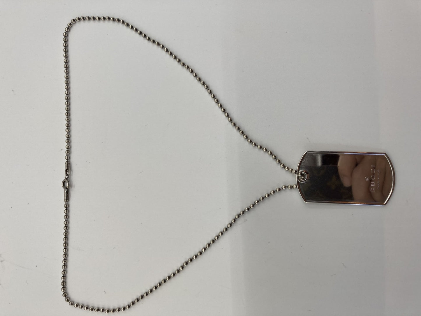 Gucci necklace SV925 dog tag 29.3g chain 50cm