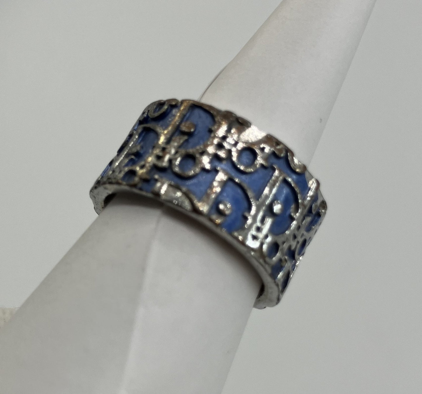 Christian Dior Trotter Blue Ring, Actual Size (JP 12)(52)(US 6.5) Free Shipping 