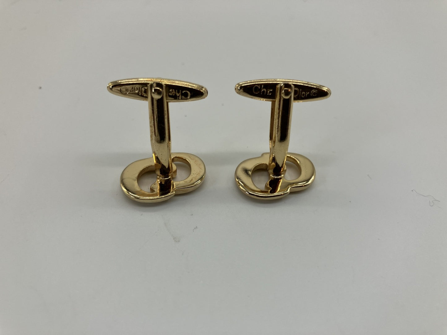 Christian Dior CD Logo Cufflinks Gold