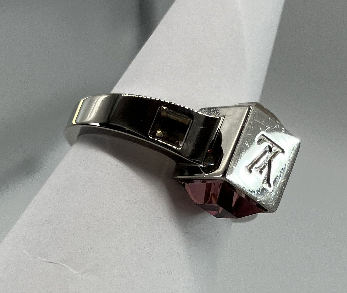 LOUIS VUITTON LV Collier Gamble Silver Ring M65229 GL0163 Size M (JP13) (US 6.5) (53) Free Shipping 