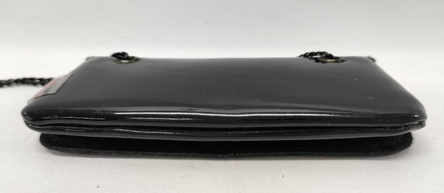 CHANEL Cosmetic Case Chain Shoulder Bag Black Novelty Not for Sale Approx 10cm　Chain length: 55 cm