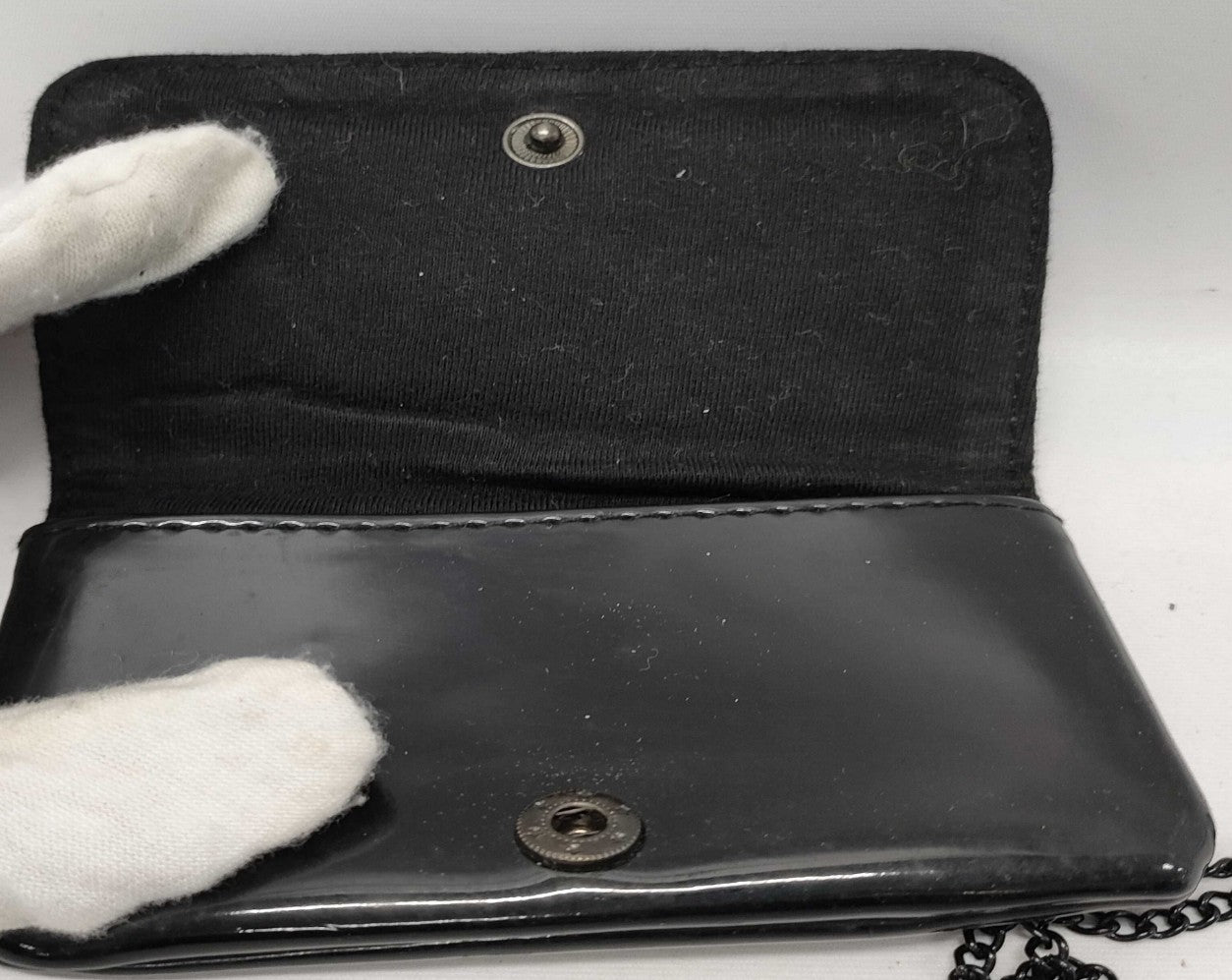 CHANEL Cosmetic Case Chain Shoulder Bag Black Novelty Not for Sale Approx 10cm　Chain length: 55 cm