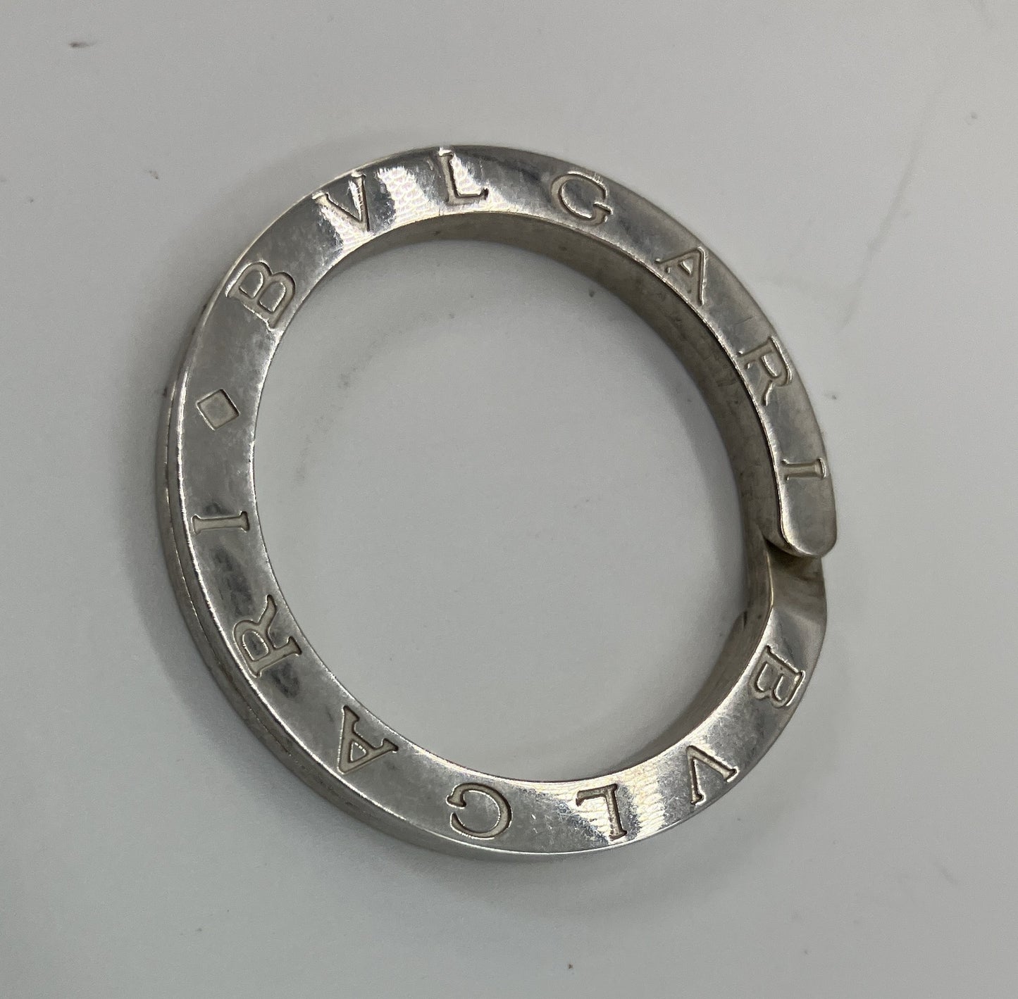BVLGARI Logo Key Ring Keychain Sterling Silver 925 Made in Italy