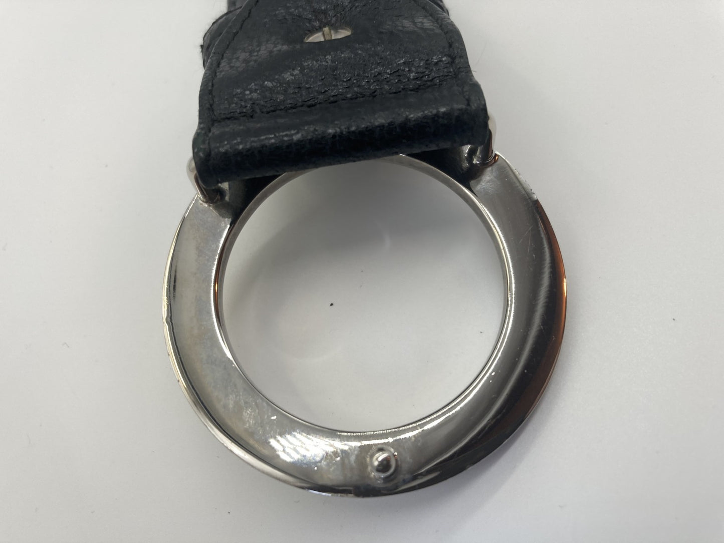 BVLGARI silver circle buckle belt, length 98cm