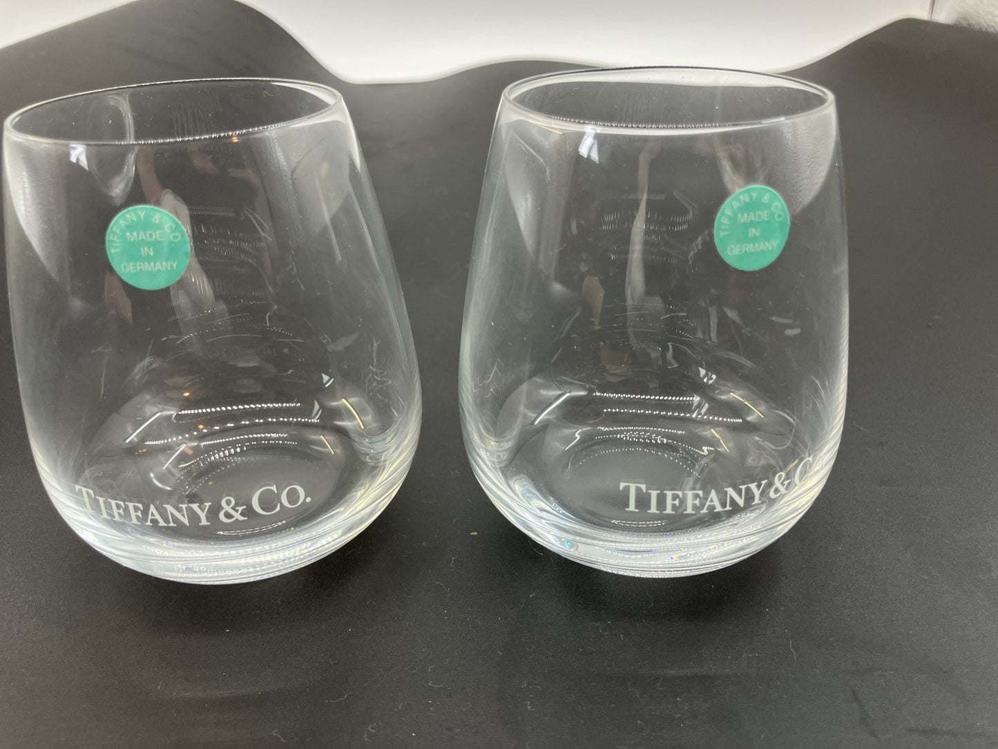 ティファニーグラス・直径５．５ｃｍ 高さ９ｃｍ 送料無料 箱付