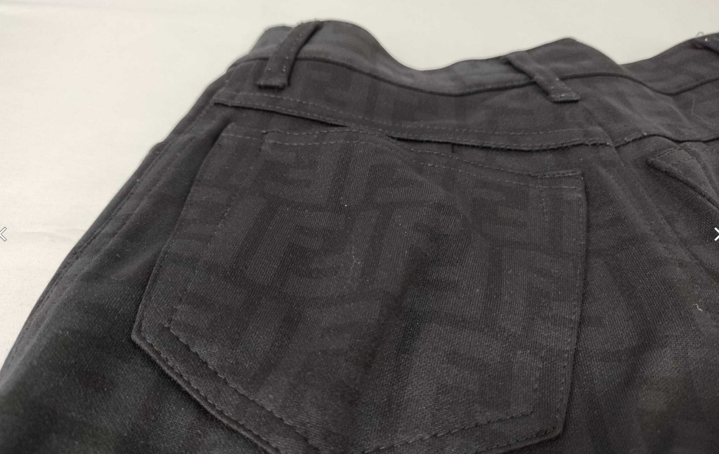 FENDI Jeans Zucca FF Monogram Stretch Pants Black Italy Womens 27