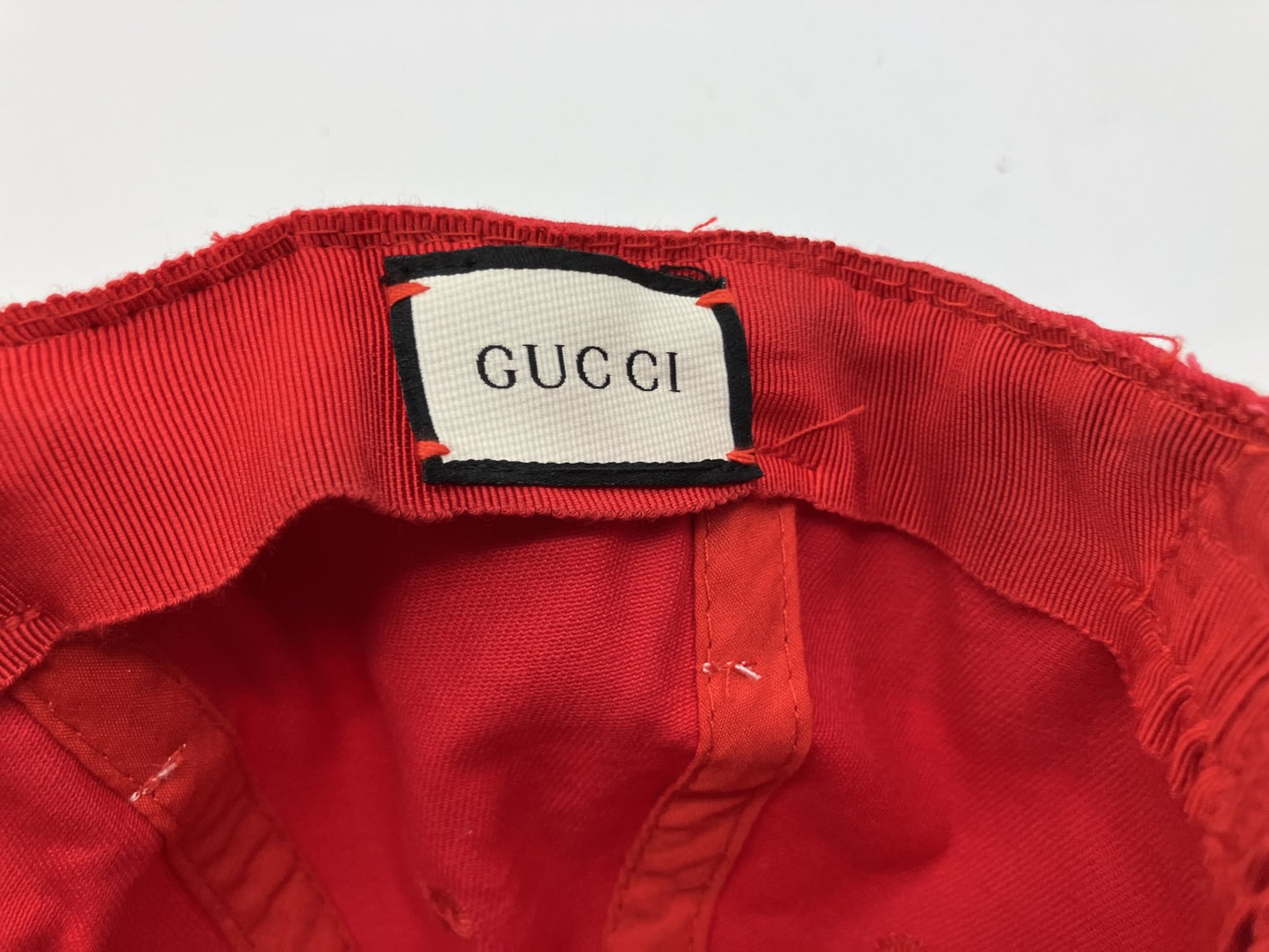 Gucci Nylon Cap Wool Red ไซส์ (L) 59cm (23.23 inch) ส่งฟรี 