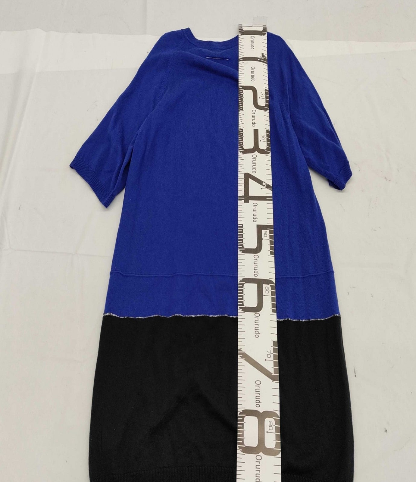 MM6 Maison Margiela Blue Black Colorblock Knit Dress Women's Size M Romania