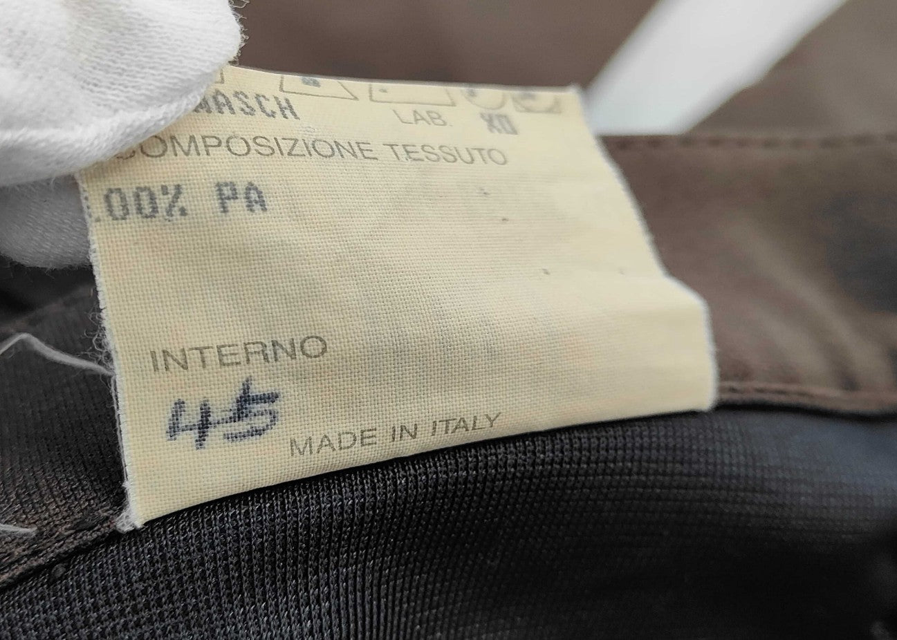 FENDI Jeans Brown Pants Women IT42 Nylon Made in Italy Slim Fit Vintage