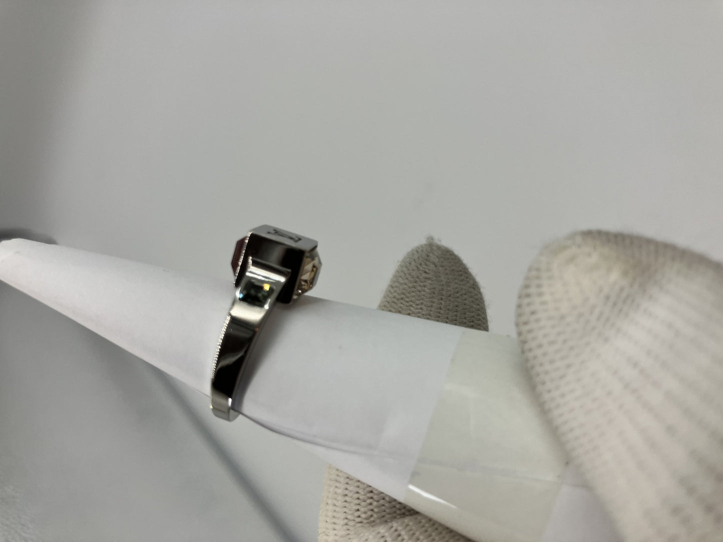 LOUIS VUITTON LV Collier Gamble Silver Ring M65229 GL0163 SizeM(US 6.5)(53)