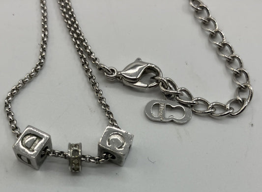 Christian Dior Necklace 43cm (16.93 inch) Silver Free Shipping 