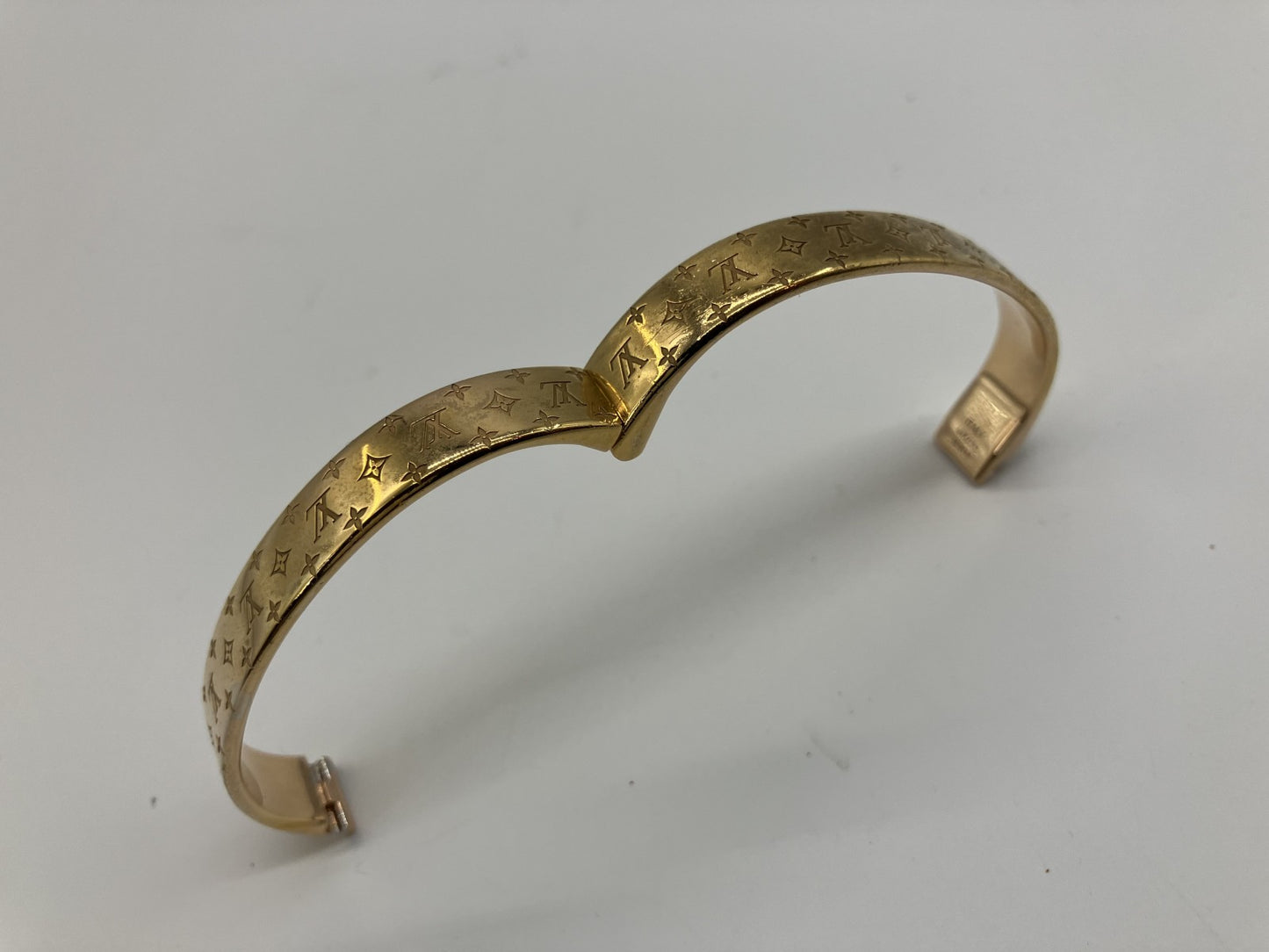 ＬＯＵＩＳ ＶＵＩＴＴＯＮ ルイ ヴィトン カフ・ナノグラム Ｓ腕周り１６．５ｃｍ ブレスレット・バングル ゴールド