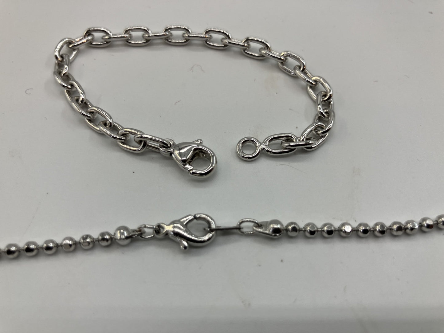 Cartier necklace bracelet top 4.6 x 2.4cm chain 60cm &amp; 14cm box and bag included silver free shipping 