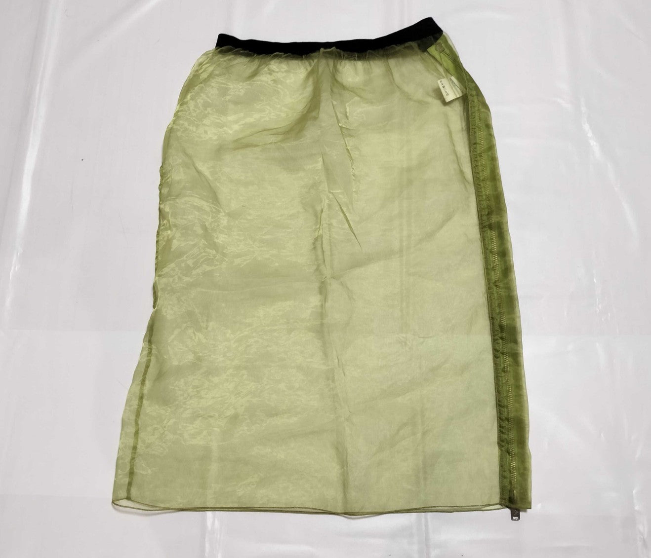 UNDERCOVER Sheer Organza Skirt Green Side Zip Japan Size 1 Womens