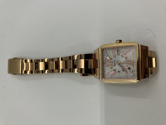 ＳＥＩＫＯ ルキア 1B22-0AL0 電波ソーラー腕時計 ゴールド ケース幅２４ｍｍ 腕周り１４．５ｃｍ 送料無料