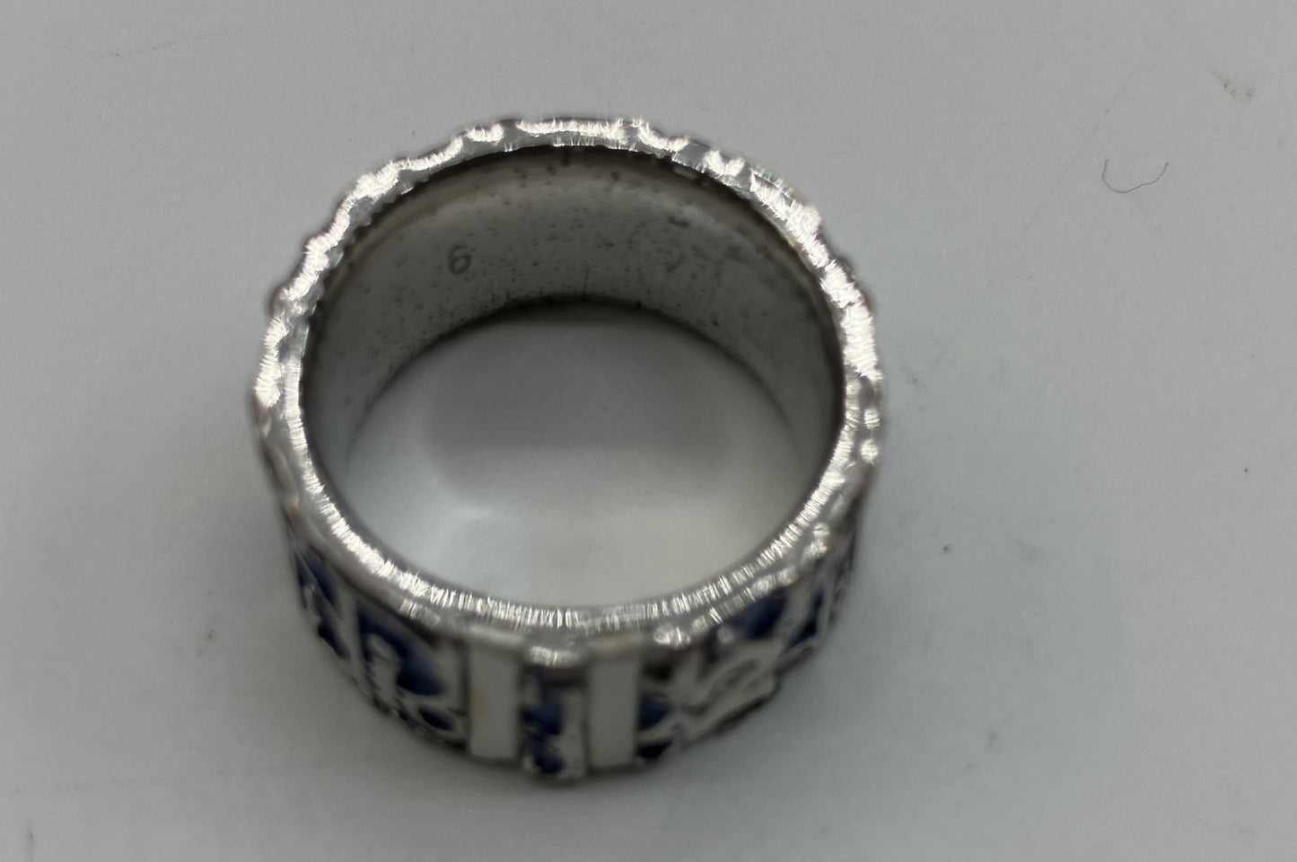 Christian Dior Trotter Blue Ring, Actual Size (JP 12)(52)(US 6.5) Free Shipping 