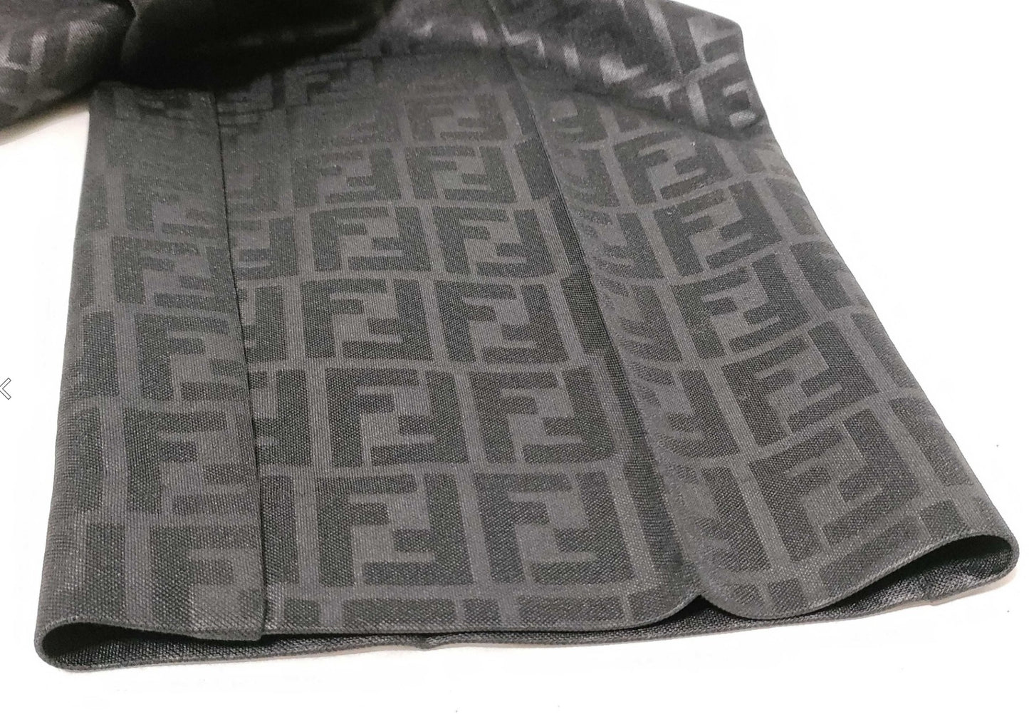 FENDI Jeans Zucca FF Logo Pants Women's XL Black Made in Italy