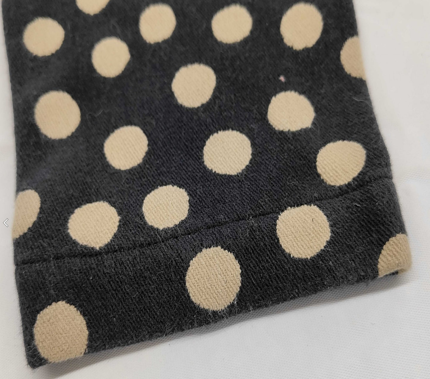 ISSEY MIYAKE 1986 Polka Dot Stretch Pants Size 9 Black Beige Japan VTG