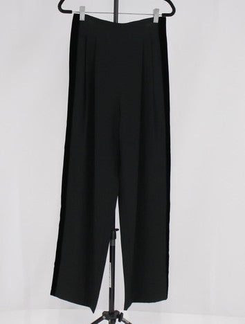 Valentino Garavani Pants Black Side Stripe Size 42 Italy Women's Trousers