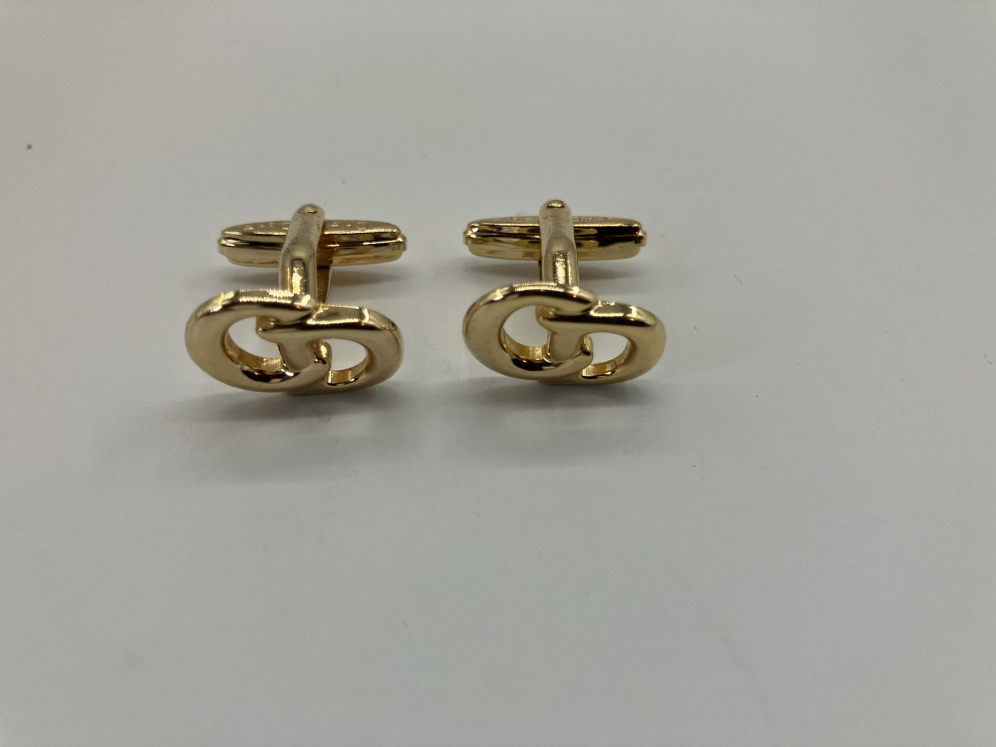 Christian Dior CD Logo Cufflinks Gold