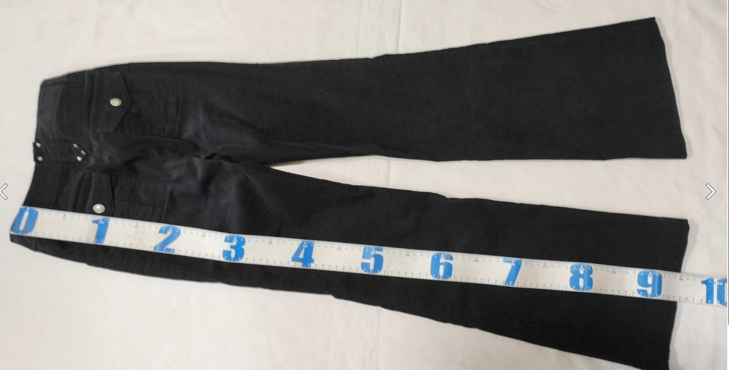 Michael Kors Black Corduroy Bootcut Pants Women Size 2 Flare