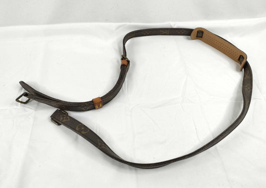 Louis Vuitton Monogram Adjustable Shoulder Strap 140cm Total Length Brown Auth