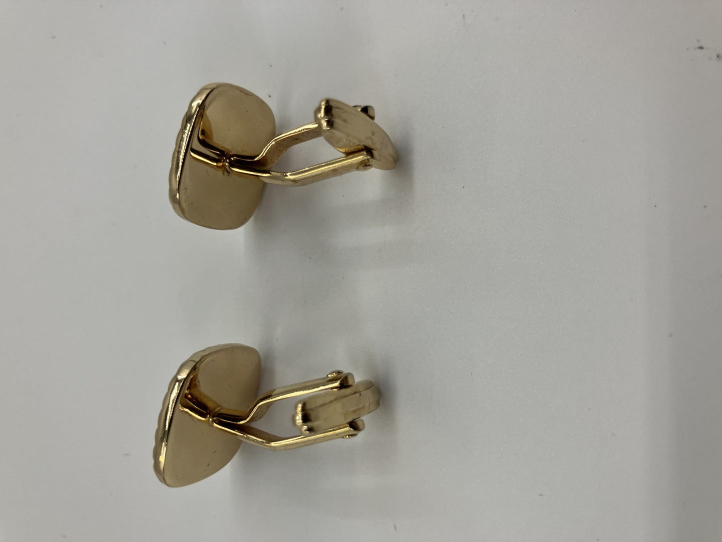 Christian Dior Cufflinks Gold &amp; White with Case Free Shipping 