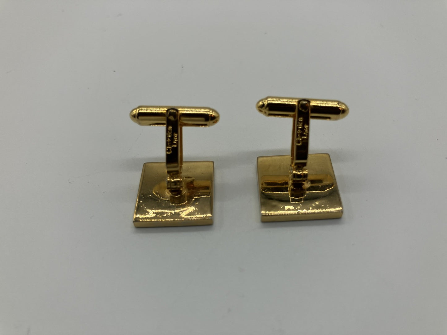 Christian Dior Cufflinks Silver &amp; Gold Free Shipping 