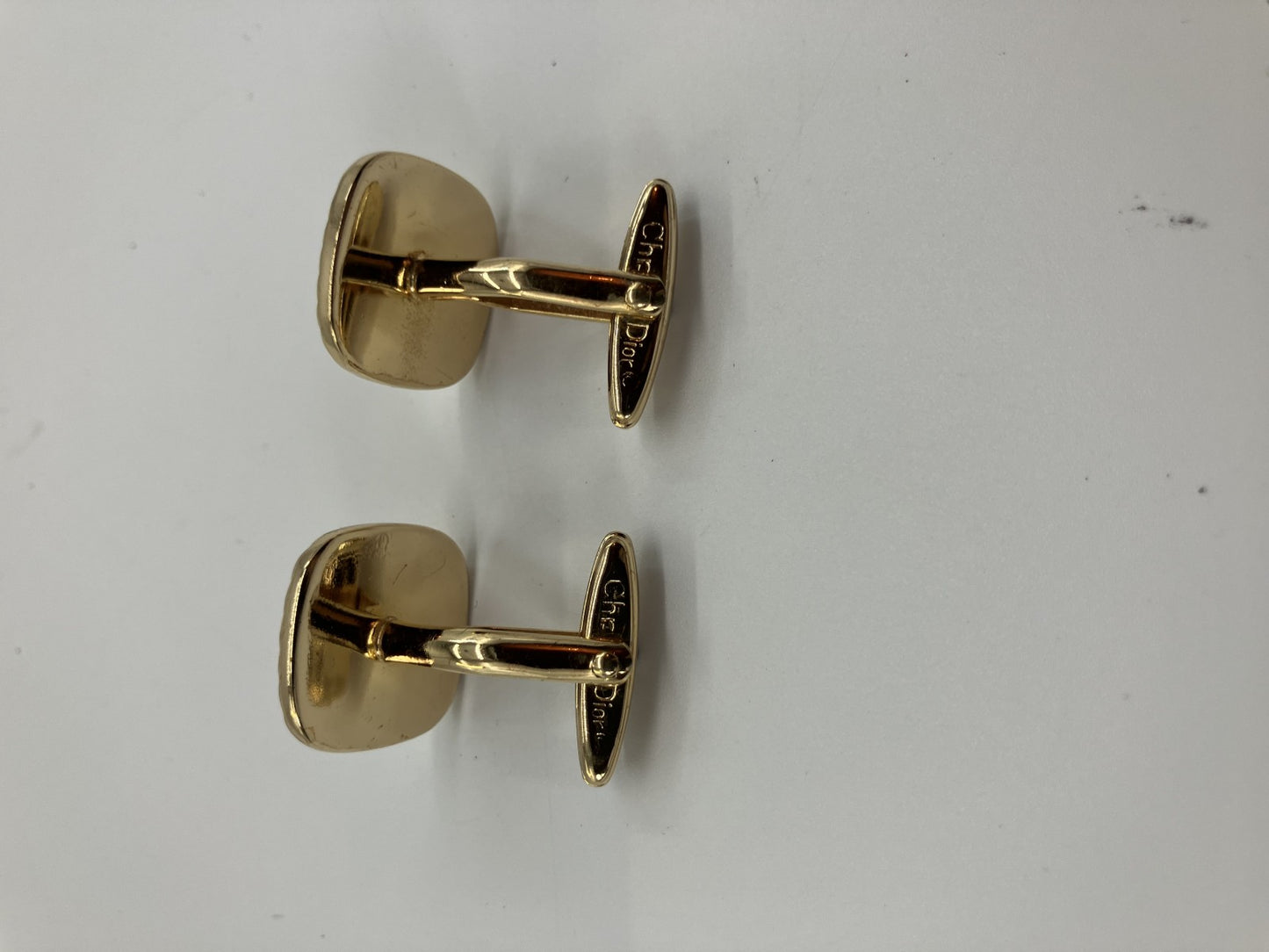 Christian Dior - Cufflinks gold and white with case