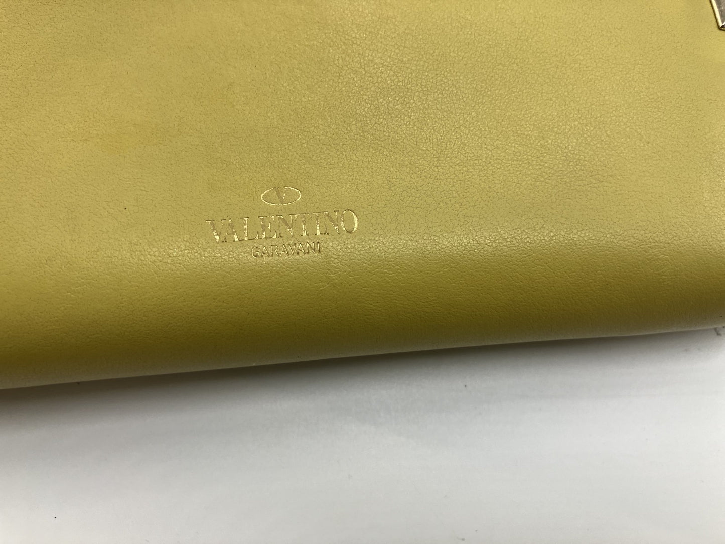 Valentino Garavani Rockstud Long Wallet Yellow Box, Bag, and Extra Studs Included Free Shipping 