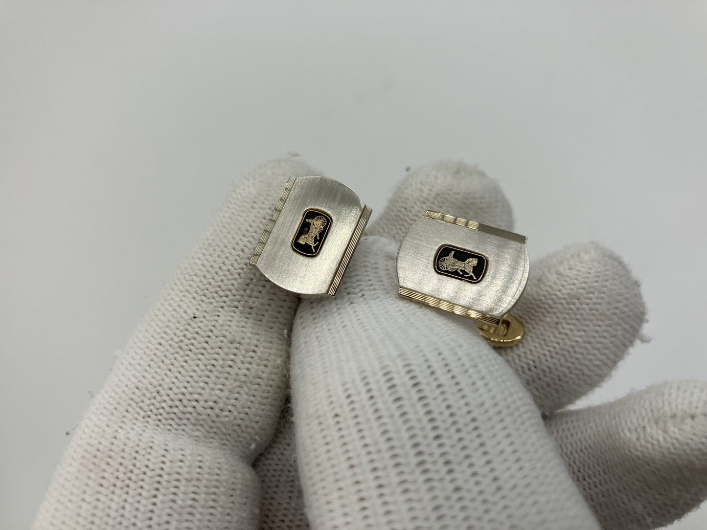 Celine Cufflinks Silver &amp; Gold Free Shipping 