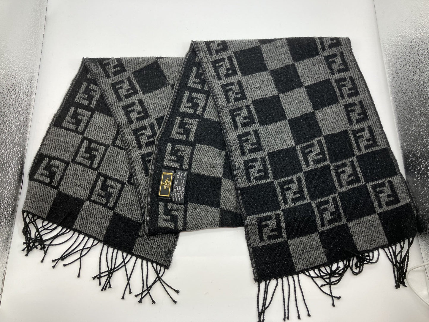 FENDI muffler, total length approx. 156cm, free shipping 