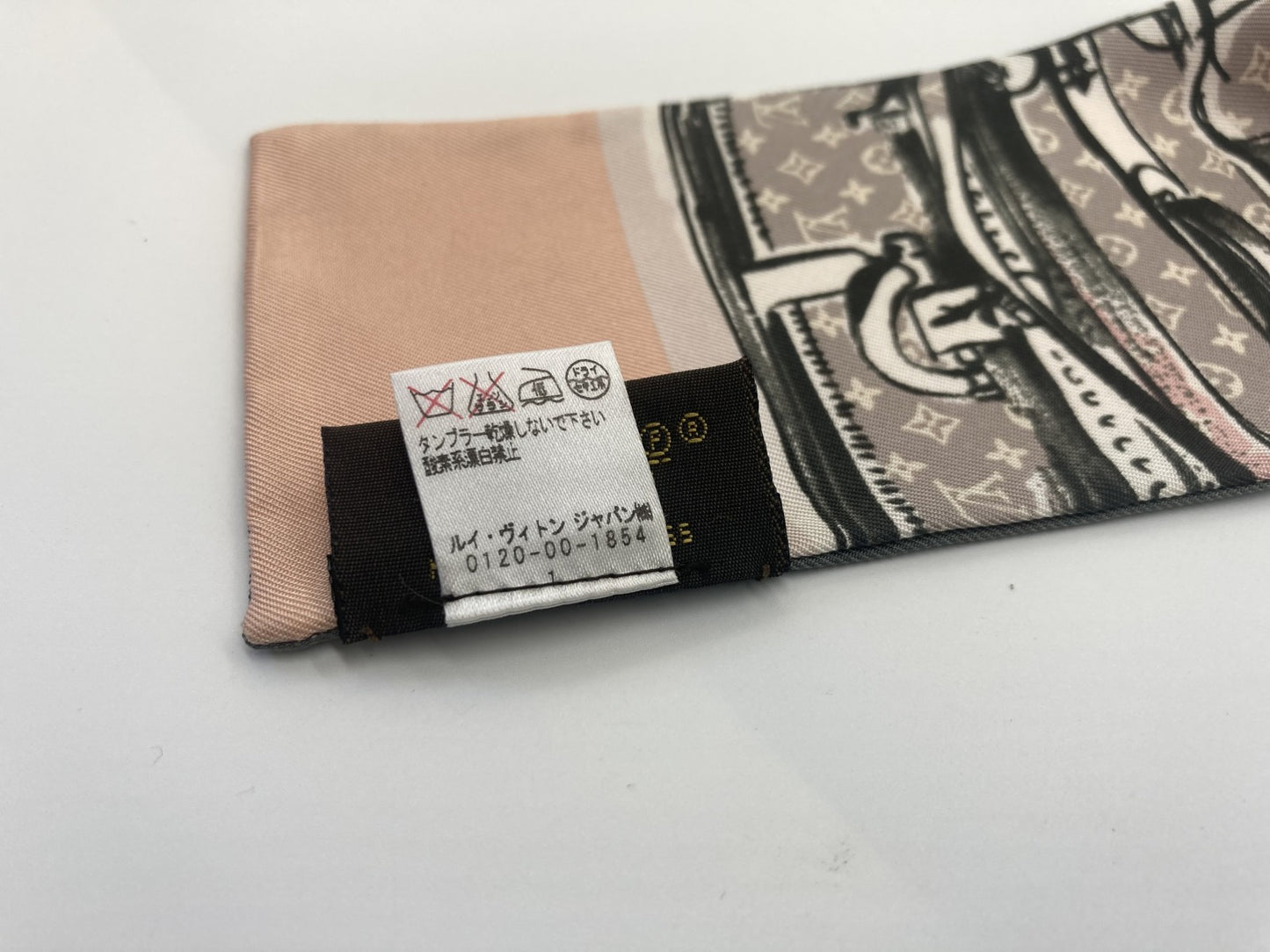 LOUIS VUITTON Louis Vuitton Bandeau Trunk Scarf M73965 MA0136 118cm x 7cm จัดส่งฟรี 