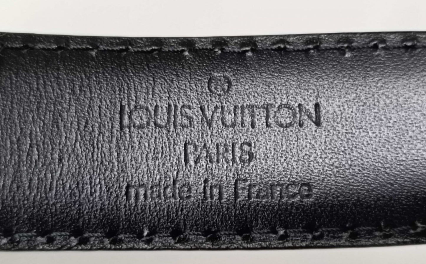 Louis Vuitton Epi Leather Belt Strap Black 85/34 CT0916 Made in France