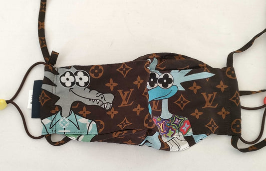 Louis Vuitton Monogram Face Mask MP2954 Vivienne Italy Adjustable Authentic
