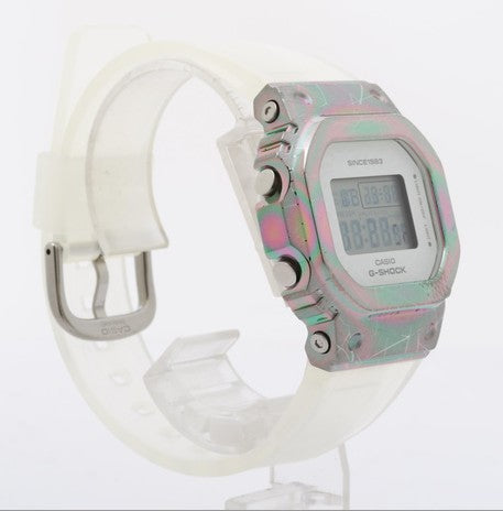Unused CASIO G-SHOCK 40th Anniversary GM-S5640GEM-7JR Rainbow Metal Clear Band Digital Watch With Box