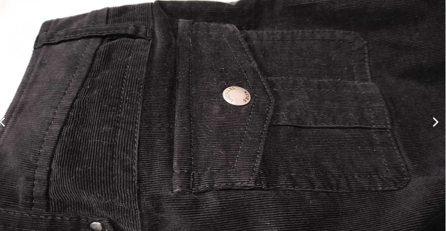 Michael Kors Black Corduroy Bootcut Pants Women Size 2 Flare