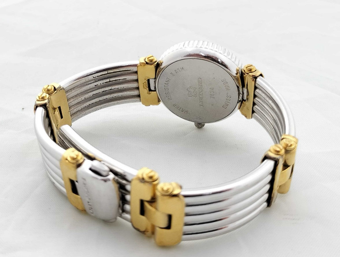 LEONARD 7424 Women's Quartz Watch Date Bangle Bracelet Swiss Made Working