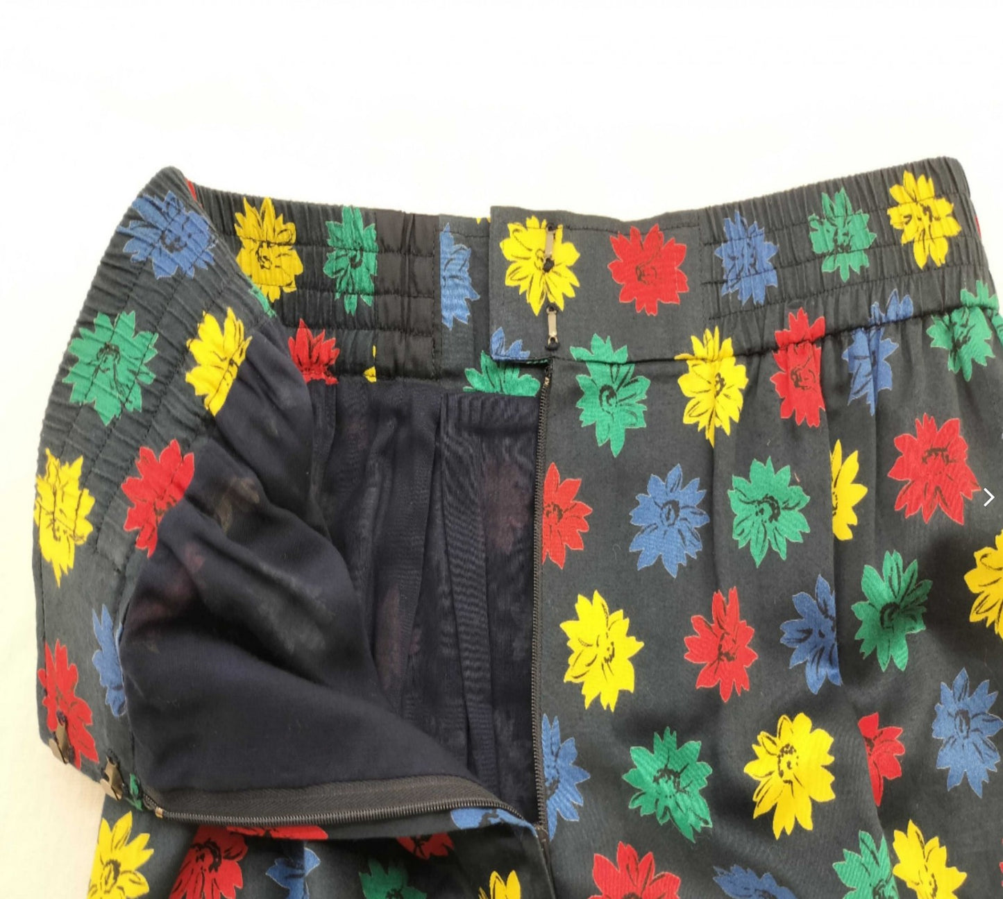 Christian Dior Vintage Floral Peplum Skirt Suit Set Cotton Size 9