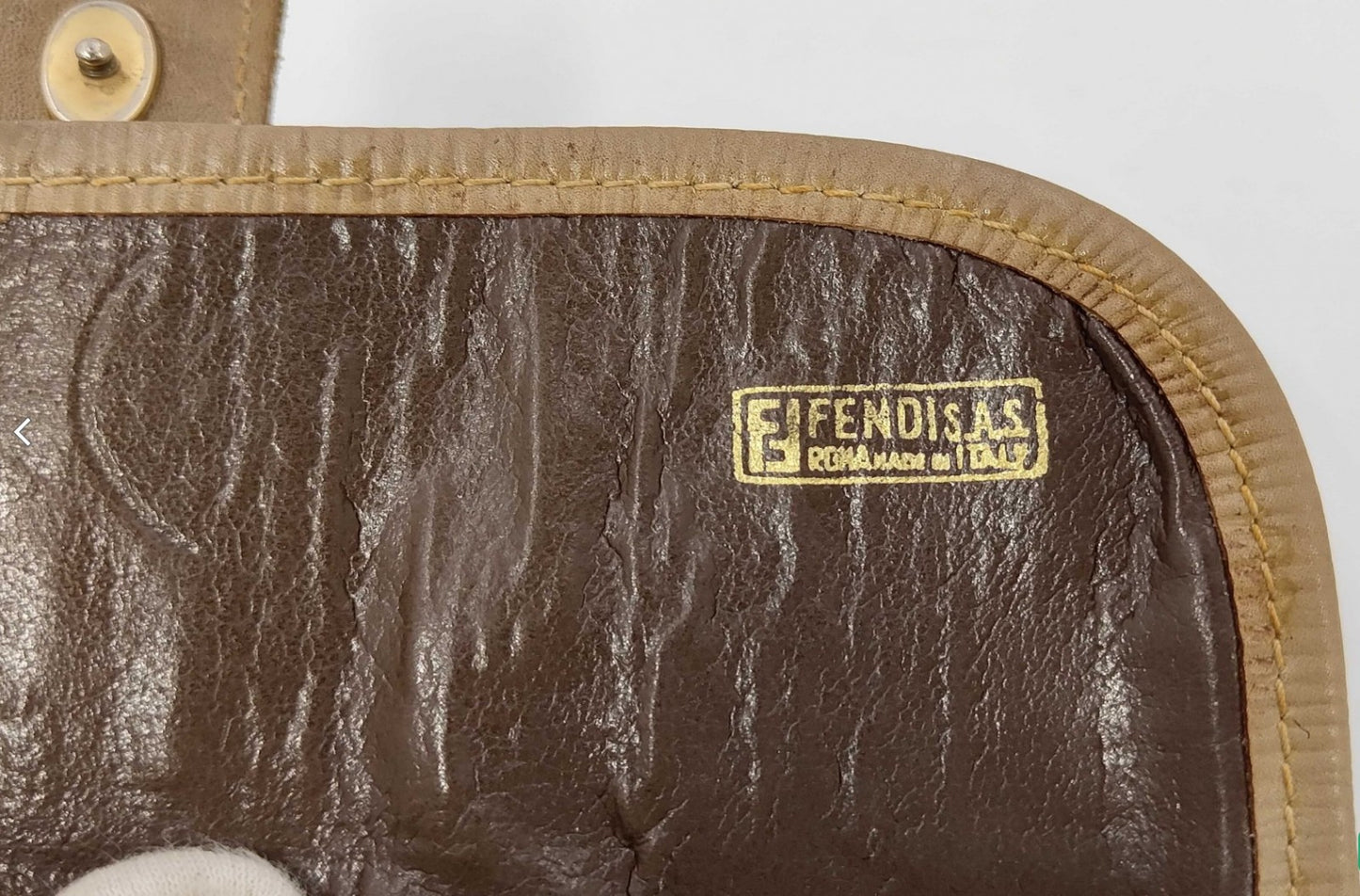 FENDI Zucca FF Monogram PVC Leather Crossbody Shoulder Bag Brown Italy