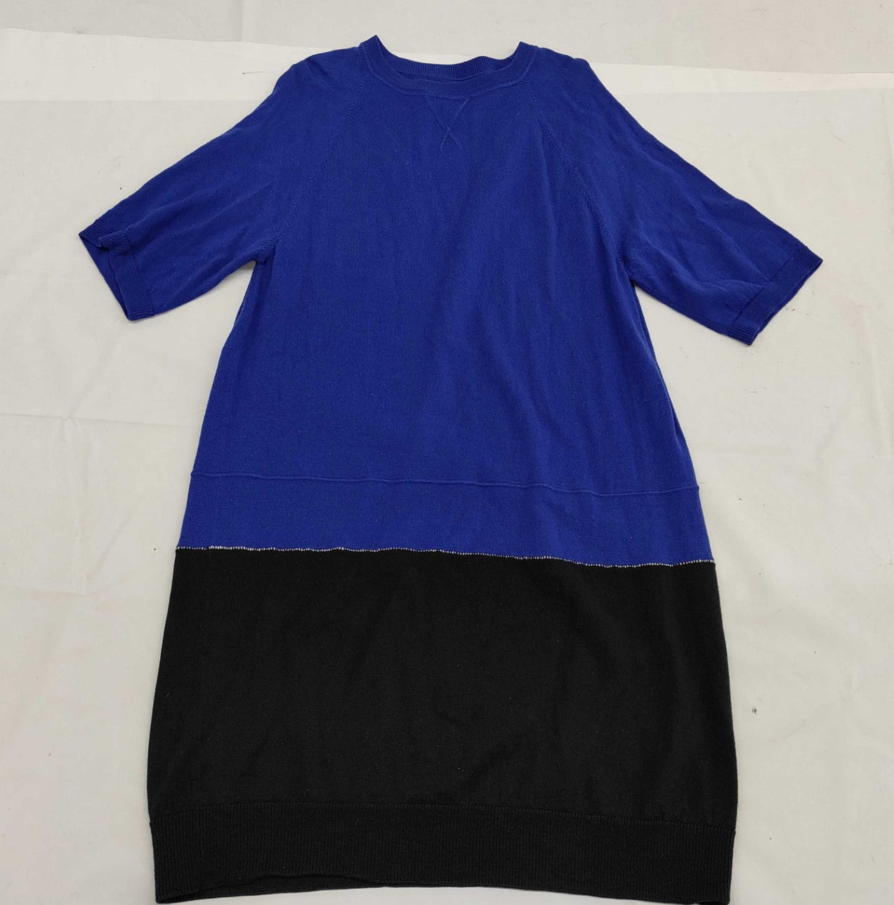 MM6 Maison Margiela Blue Black Colorblock Knit Dress Women's Size M Romania