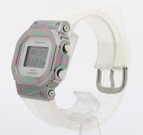 Unused CASIO G-SHOCK 40th Anniversary GM-S5640GEM-7JR Rainbow Metal Clear Band Digital Watch With Box