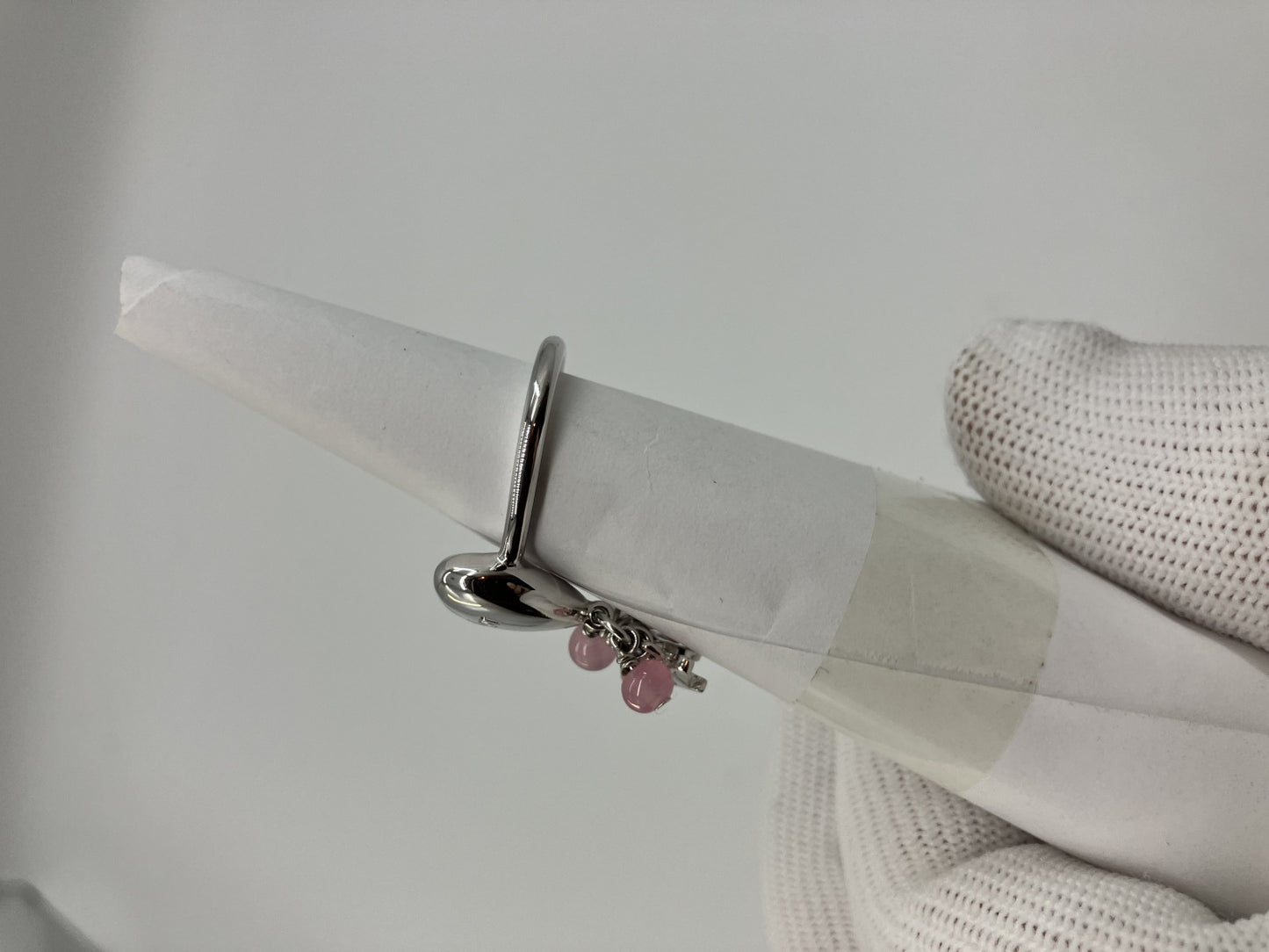 Christian Dior Ring Size 12 (52) (US 6.5) Heart Silver &amp; Pink Box and Bag Included Free Shipping 