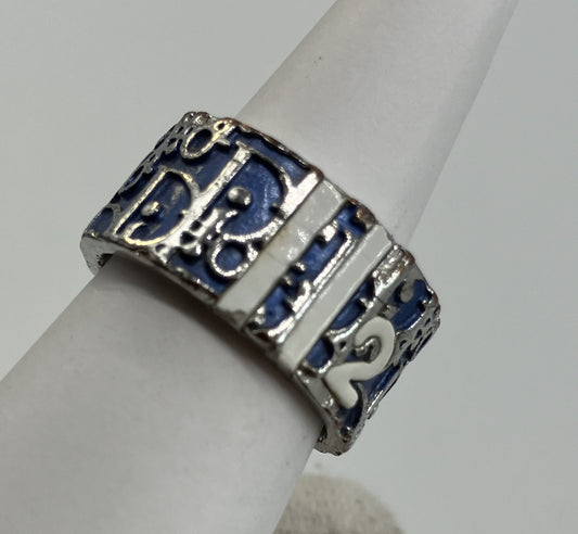 Christian Dior Trotter Blue Ring, Actual Size (JP 12)(52)(US 6.5) Free Shipping 