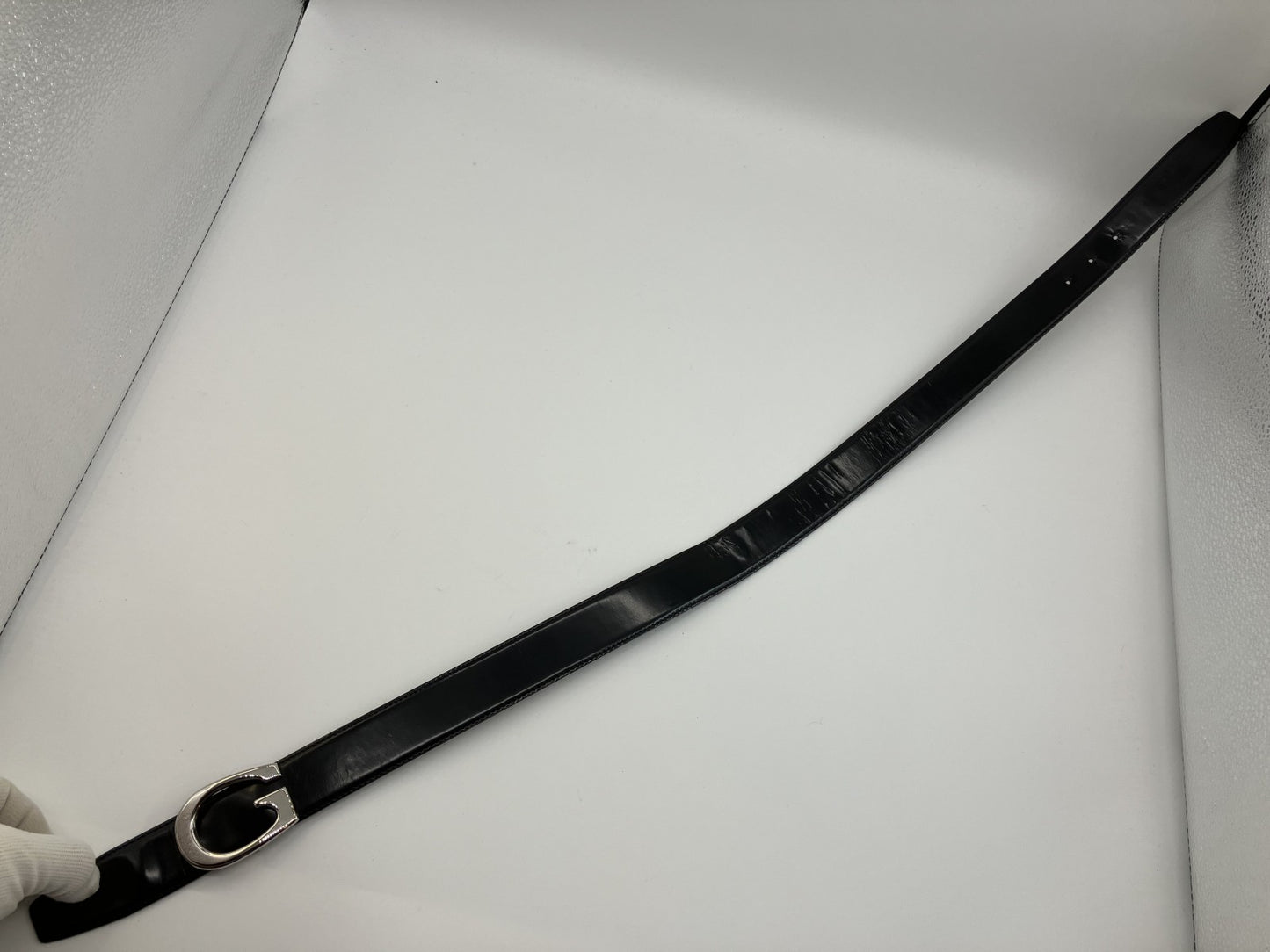 Ｇｕｃｃｉ グッチ ＧＧレザーベルト（Ｇバックル）全長９３ｃｍ 幅３．５ｃｍ 送料無料