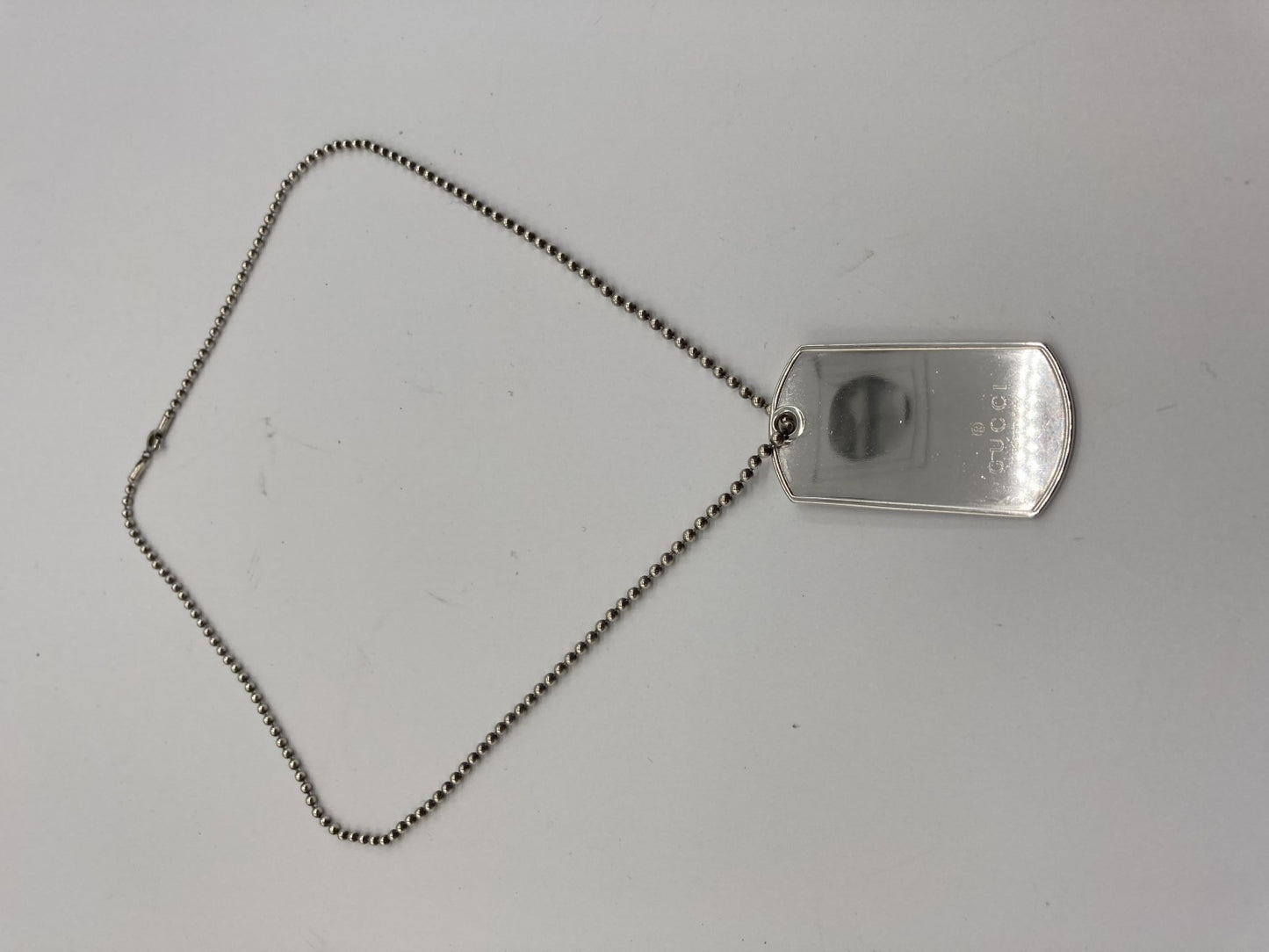 Gucci necklace SV925 dog tag 29.3g chain 50cm