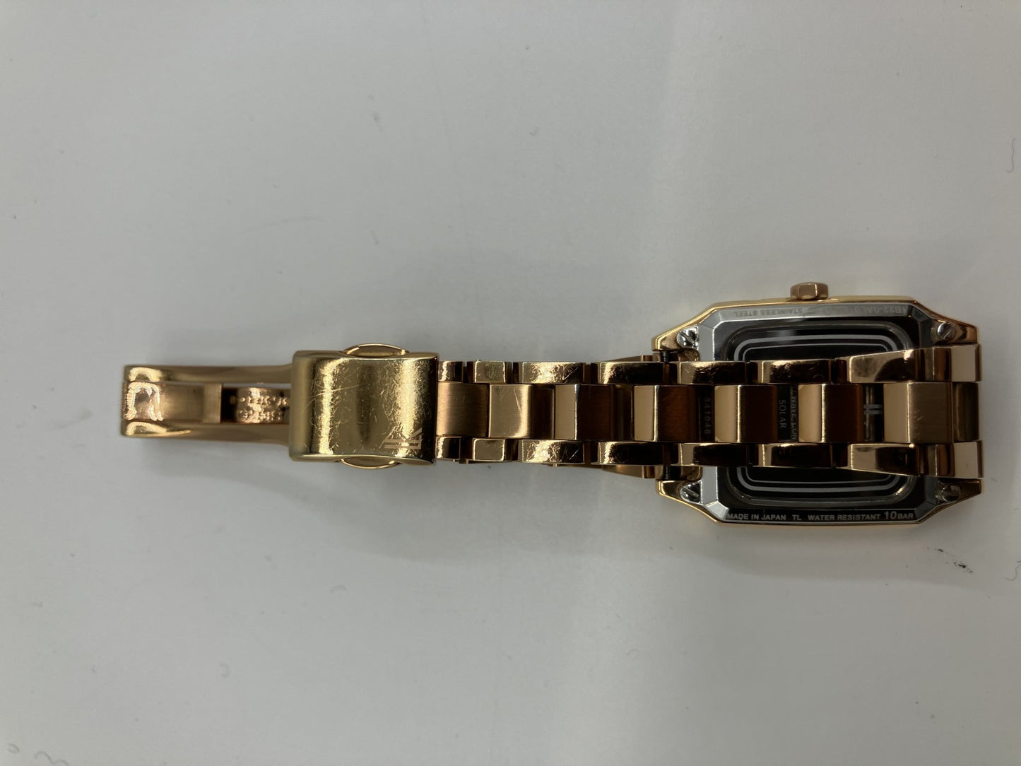 SEIKO LUKIO LUKIA 1B22-0AL0 electric wave solar wristwatch gold