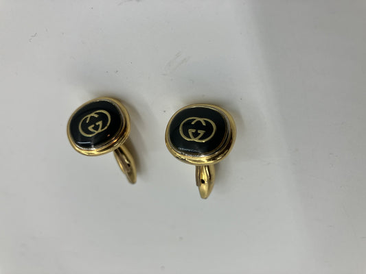 Gucci cufflinks gold and black free shipping 